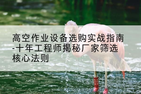 积石山剪叉式升降机厂家-高空作业设备选购实战指南-十年工程师揭秘厂家筛选核心法则