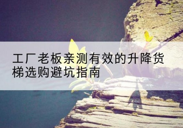 积石山升降货梯怎么选-工厂老板亲测有效的升降货梯选购避坑指南
